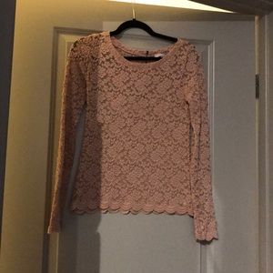 Lace peach shirt